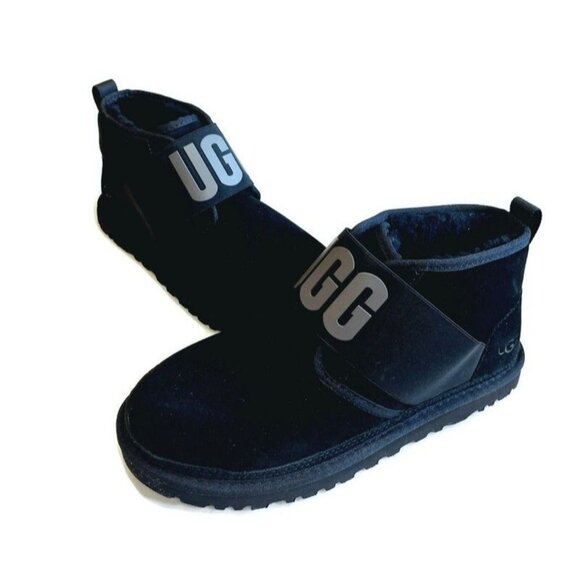 UGG Neumel II Mens Size 9 Graphic Spell Out Ankle Chukka Boots Black 1119392 - Picture 4 of 8